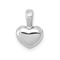 Load image into Gallery viewer, 14K White Gold Polished Domed Heart Charm
