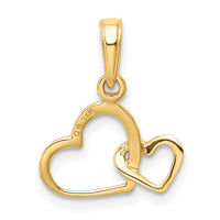 Load image into Gallery viewer, 14K Polished Intertwined Double Heart Pendant
