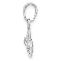 Load image into Gallery viewer, 14K White Gold Polished Intertwined Double Heart Pendant
