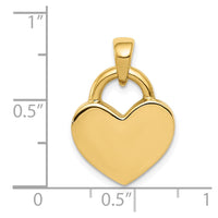 Load image into Gallery viewer, 14k &amp; Rhodium Hollow Polished 3D Reversible Heart Charm
