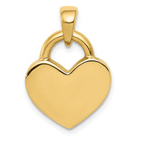 Load image into Gallery viewer, 14k &amp; Rhodium Hollow Polished 3D Reversible Heart Charm
