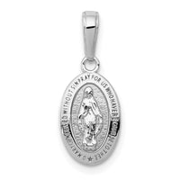 Load image into Gallery viewer, 14k White Gold Miraculous Medal Charm
