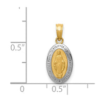 Load image into Gallery viewer, 14k w/Rhodium Miraculous Medal Charm
