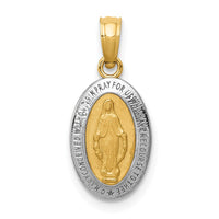 Load image into Gallery viewer, 14k w/Rhodium Miraculous Medal Charm
