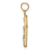 Load image into Gallery viewer, 14k Two-tone INRI Crucifix Pendant
