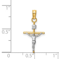Load image into Gallery viewer, 14k Two-tone INRI Crucifix Pendant
