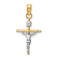 Load image into Gallery viewer, 14k Two-tone INRI Crucifix Pendant
