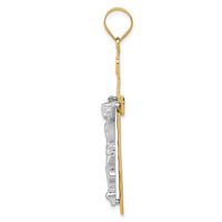 Load image into Gallery viewer, 14k Two-tone INRI Crucifix Pendant
