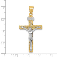 Load image into Gallery viewer, 14k Two-tone INRI Crucifix Pendant
