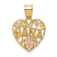 Load image into Gallery viewer, 14k Two-tone NANA Heart Pendant

