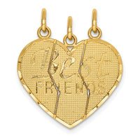 Load image into Gallery viewer, 14k 3 piece Break-apart BEST FRIENDS Charm Set
