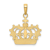 Load image into Gallery viewer, 14K Rhodium Crown Pendant
