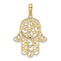 Load image into Gallery viewer, 14k &amp; White Rhodium D/C Fancy Hamsa Pendant
