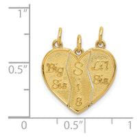 Load image into Gallery viewer, 14k 3-piece Break-apart BIG SIS-SIS-LIL SIS Charm
