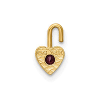Load image into Gallery viewer, 14ky January Synthetic Birthstone Heart Charm

