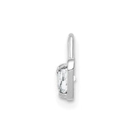 Load image into Gallery viewer, 14k White Gold April Synthetic Birthstone Heart Charm
