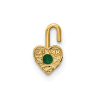 Load image into Gallery viewer, 14ky May Synthetic Birthstone Heart Charm
