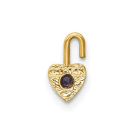 Load image into Gallery viewer, 14ky June Synthetic Birthstone Heart Charm
