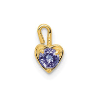 Load image into Gallery viewer, 14ky June Synthetic Birthstone Heart Charm
