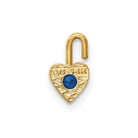 Load image into Gallery viewer, 14ky September Synthetic Birthstone Heart Charm
