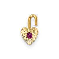 Load image into Gallery viewer, 14ky July Synthetic Birthstone Heart Charm
