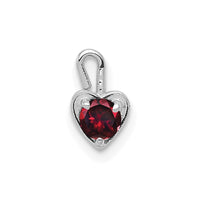 Load image into Gallery viewer, 14k White Gold July Synthetic Birthstone Heart Charm
