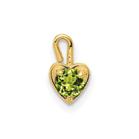 Load image into Gallery viewer, 14ky August Synthetic Birthstone Heart Charm
