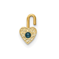 Load image into Gallery viewer, 14ky December Synthetic Birthstone Heart Charm
