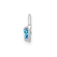 Load image into Gallery viewer, 14k White Gold December Synthetic Birthstone Heart Charm
