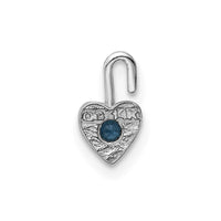 Load image into Gallery viewer, 14k White Gold December Synthetic Birthstone Heart Charm
