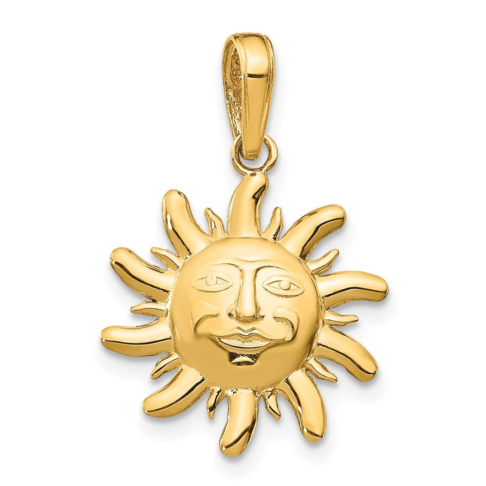 14k Polished Small Sun Charm
