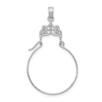 Load image into Gallery viewer, 14k White Gold Filigree Charm Holder
