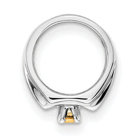 Load image into Gallery viewer, 10K White Gold Polished and Brushed Citrine Ring Pendant
