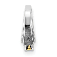 Load image into Gallery viewer, 10K White Gold Polished and Brushed Citrine Ring Pendant
