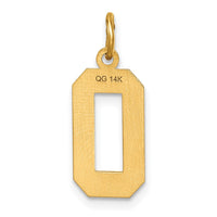 Load image into Gallery viewer, 14k Medium Diamond-cut Number 0 Charm
