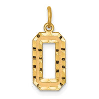 Load image into Gallery viewer, 14k Medium Diamond-cut Number 0 Charm
