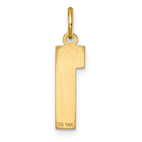 Load image into Gallery viewer, 14k Medium Diamond-cut Number 1 Charm
