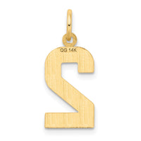 Load image into Gallery viewer, 14k Medium Diamond-cut Number 2 Charm
