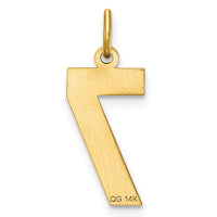 Load image into Gallery viewer, 14k Medium Diamond-cut Number 7 Charm
