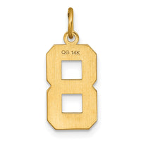 Load image into Gallery viewer, 14k Medium Diamond-cut Number 8 Charm
