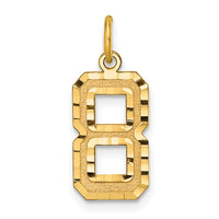 Load image into Gallery viewer, 14k Medium Diamond-cut Number 8 Charm
