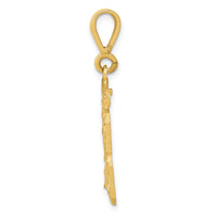 Load image into Gallery viewer, 14k Medium Diamond-cut Number 13 Charm
