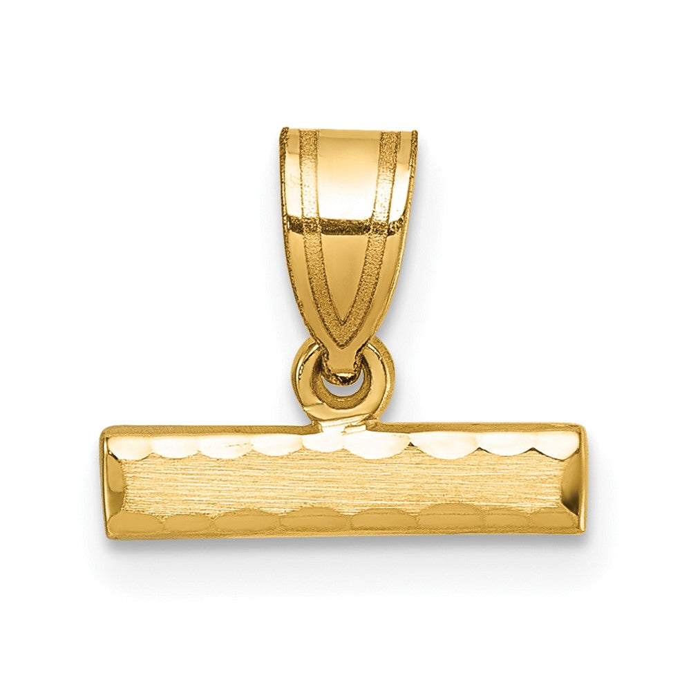 14k Medium Diamond-cut Top Charm