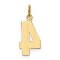 Load image into Gallery viewer, 14k Medium Polished Number 4 Charm
