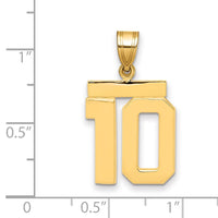 Load image into Gallery viewer, 14k Medium Polished Number 10 Charm
