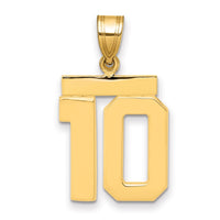 Load image into Gallery viewer, 14k Medium Polished Number 10 Charm
