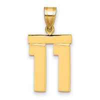 Load image into Gallery viewer, 14k Medium Polished Number 11 Charm
