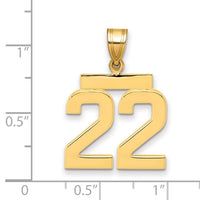 Load image into Gallery viewer, 14k Medium Polished Number 22 Charm
