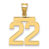 Load image into Gallery viewer, 14k Medium Polished Number 22 Charm
