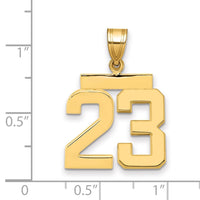 Load image into Gallery viewer, 14k Medium Polished Number 23 Charm
